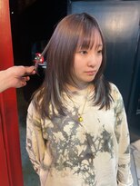 レオクマ 長野(REOKUMA)&nbsp;ミディアムレイヤー　ミルクティーグレージュ