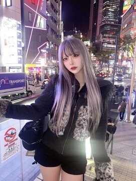 インク 渋谷(INK.) ミルクティーブロンドニュアンスウルフワンホンレイヤー渋谷