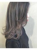 透けるグレージュグラデーション★アディクシーカラーで透け色★