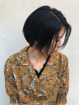 フロート 小阪店(float) インナーカラー_マロンベージュ Aラインボブ かきあげ