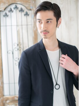 モッズヘアメン 名護大東店(mod's hair men) ≪mod's men≫ジェントルな暗髪ダークアッシュ七三オールバックc