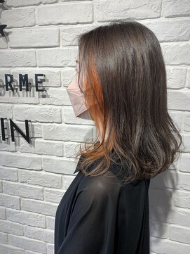 ヘア スパ ビューティー エールフォルム(HAIR SPA BEAUTY YELLFORME) インナーオレンジ×ラベンダーグレージュ