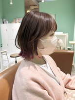 リノ(Lino)&nbsp;10代20代【学割U24】チョコレートブラウン×ピンク【裾カラー】