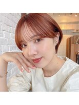 ガーデン オオタカノモリ(garden otakanomori)&nbsp;透明感暖色カラー×束感ショート×小顔矯正立体カット
