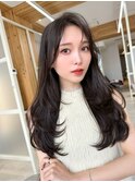 大人可愛い韓国ヘア 顔周りレイヤー ハイレイヤー 銀座美容室