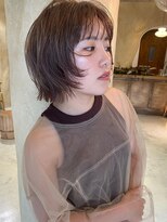 フー(fue’)&nbsp;ショートウルフ/ピンクベージュ