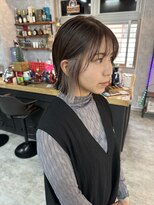 シールドヘアー 沖縄 新都心(C'LD Hair)&nbsp;【C’LD 】イヤリングカラー/ホワイトベージュ/lタッセルボブ