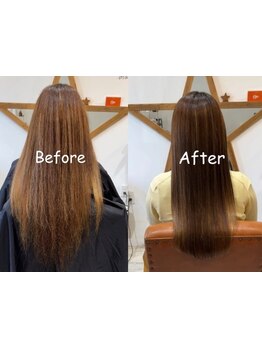 カラー・パーマ・ストレートなどのダメージを抑えるトリートメントを配合し、ダメージレスな施術を実現！