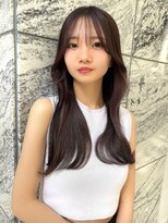 ロンド マーレ 天神大名店(Lond mare)&nbsp;ホワイトブロンド/外ハネボブ/美髪/ワイドバング/ブルーブラック