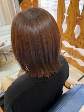 サンタフェ 一宮森本店(Santa'Fe) Santa'Fe式脱白髪染め白髪ぼかしカラー/ボブ