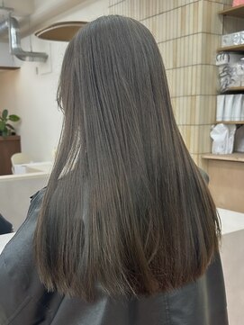 パークレーン アイス イヴェン(park lane ICI yeven) ブリーチなしダブルカラーオリーブグレージュくすみ冬カラー