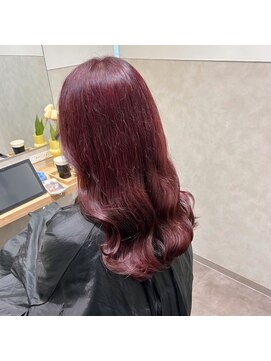 シュガー ヘアアンドネイル 仙台(SUGAR) 【ブリーチ1回】チェリーレッド♪