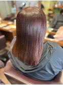 髪質改善トリートメント×ピンクブラウン