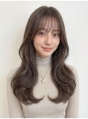 韓国風　艶髪×透明美髪　ベージュ