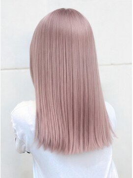 ロックス バイ マグ 松本(rocks BY MAG) 大人可愛い丸みボブ根本パーマピンクラベンダーベビーピンク