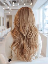アース 天満橋店(HAIR & MAKE EARTH) ブリーチ◎ロング/ハイトーン/ミルクティー/ホワイト/20代