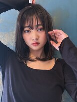 キーゴ 博多(KY-GO.) ミディアムヘアの暗髪ワンカール