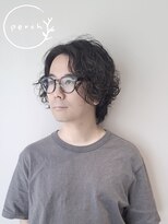 パーチ(perch)&nbsp;重めウェイト×立体感スパイラルパーマでこなれメンズヘア♪