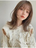 【工藤武士】大人ミディアムレイヤー×柔らかベージュ上品カラー