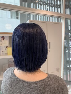 アズールサン 草加西口店(azule-sun) ダブルカラー,ネイビーブルー,ケアブリーチ【草加】