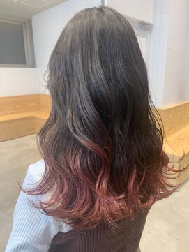 アルバム 銀座(ALBUM GINZA) グラデーションロング_アッシュブラウンネオウルフ_ba277051