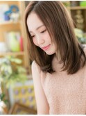 ★大人かわいい♪センターパート小顔ワンカール20代30代40代★6