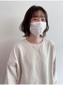 外ハネボブ/ニュアンスカラー/ボブパーマ/前髪パーマ