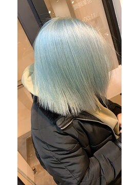 ラフ 難波店(LAFF) #黒髪#ボブルフ#ネビージュ#小顔#ワンレン