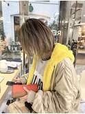 【ハイライト】ベージュハイライトバレイヤージュ白髪ぼかし
