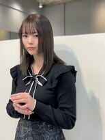 ノク 渋谷(nok) シースルーバンクオリーブグレージュ顔まわりカット_美髪