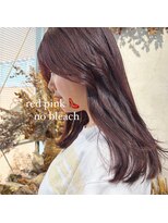 ミント(mint) ☆ブリーチなし!ピンクレッドカラー!!☆