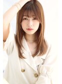 30代40代大人の小顔レイヤーストレート