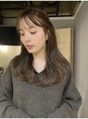 レイヤーカット グレージュカラー オリーブベージュ