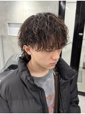 波巻きパーマ/波巻きウルフ/広島メンズ