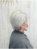 シルバー ヘア カラーやーめた!自分らしくショート