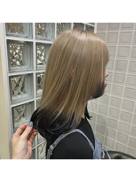 ボアップ 難波店(boappu) #裾カラー#デザインカラー#ブロンド#髪質改善