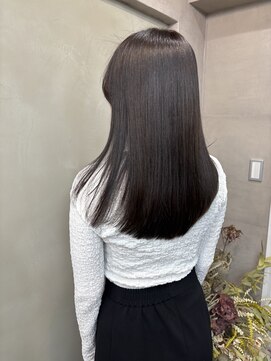 ファビ 渋谷(Fab) くびれヘア/暗めカラー/アプリコットオレンジ/縮毛矯正