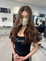 キング 心斎橋店(K!ng)&nbsp;ハイライトカラーミルクティーベージュレイヤーカット