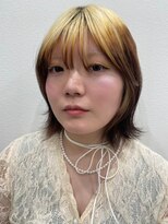 ホワイトレーベルグラ(White Label gra)&nbsp;伸ばしかけボブ×ブリーチ＆カラー