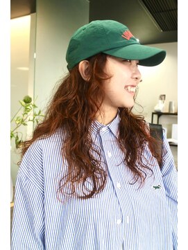 スタイル 茅ケ崎(STYLE) 【MIKU】オレンジニュアンスパーマ