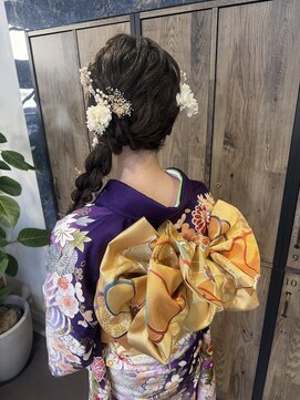 アース 高田馬場店(HAIR&MAKE EARTH) 大人可愛い×華やか振袖。360度美シルエット着付け