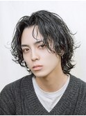 ルーズサーフカールパーマナチュラルセンターパートグランジ渋谷