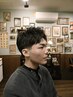カット＋白髪染め＋クラシックシェービング