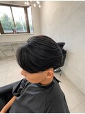 刈り上げセンターパート/波巻きツイストスパイラル/北谷/沖縄