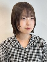 ラミエバイメルト 下北沢(lamie by melt)&nbsp;花田ボブレイヤーカットオリーブベージュ下北沢顔周りウルフ韓国