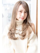 AFLOAT明日香の ネイビーカラー ブランジュ  ダブルバング 小顔