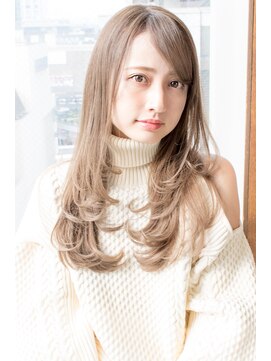 アフロート ギンザ(AFLOAT GINZA) AFLOAT明日香の ネイビーカラー ブランジュ  ダブルバング 小顔