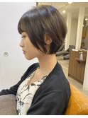 20代30代40代50代60代大人可愛い小顔ボブ丸み前下がりショート