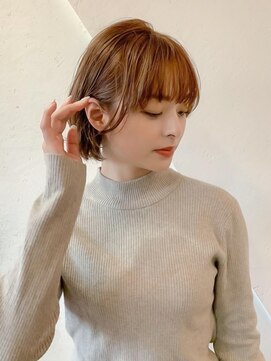 オーブ ヘアー ソレイユ 福岡千早店(AUBE HAIR soleil) 20代・30代_シアーブラウンミニボブ