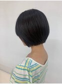 ショートカット/ミニボブ/ショート/30代40代50代/黒髪/丸み/